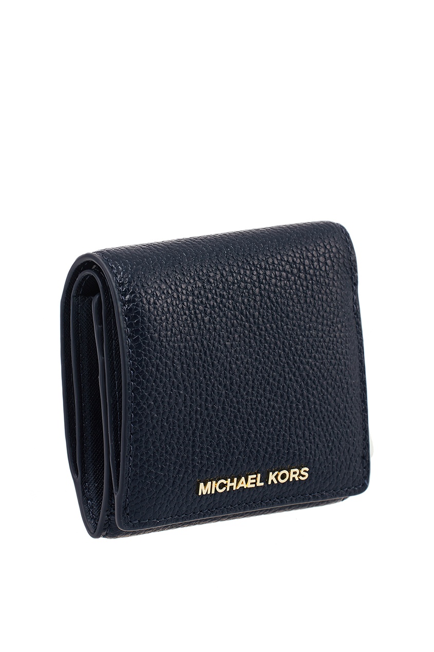 фото Синий кожаный кошелек money pieces michael michael kors