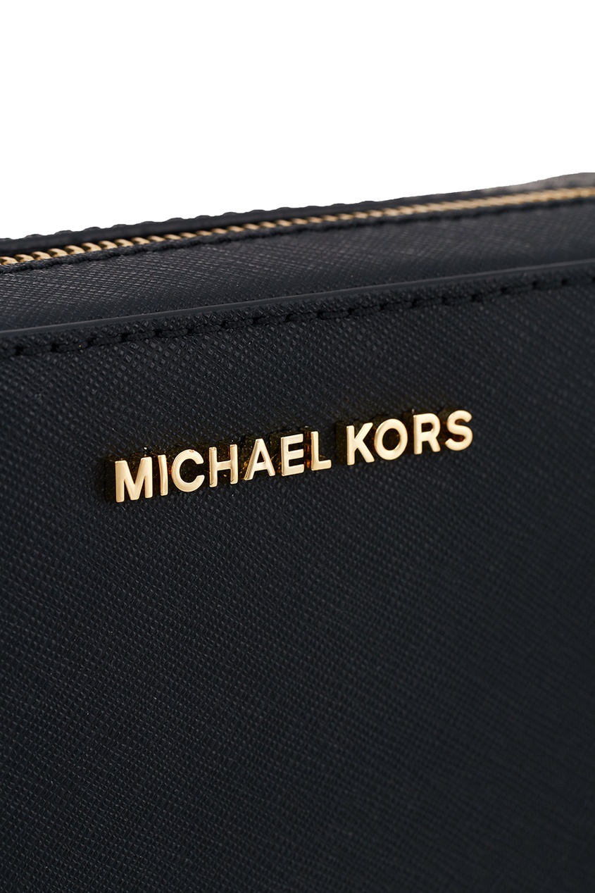 фото Черная сумка crossbodies с золотистой цепочкой michael michael kors