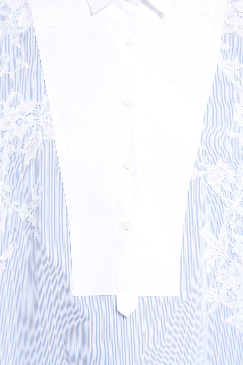 фото Хлопковая рубашка с кружевом ermanno scervino