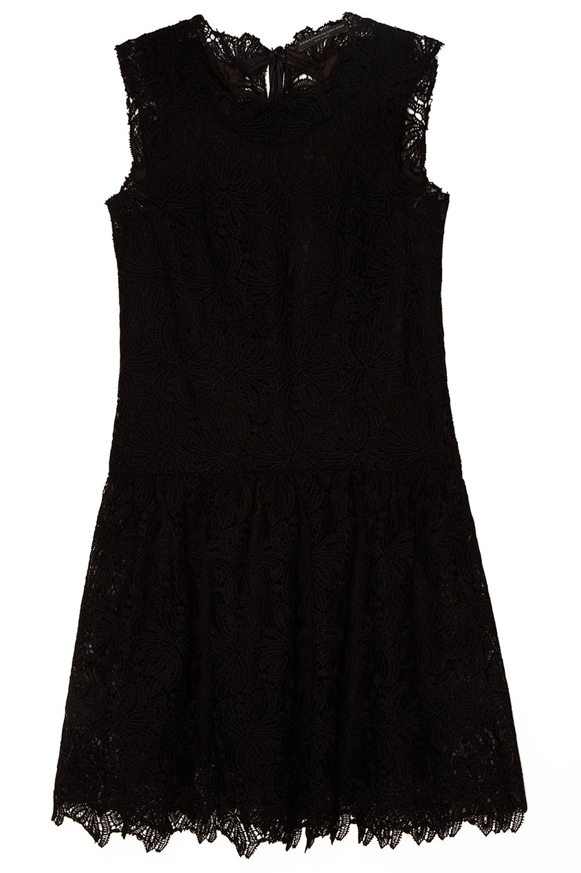 фото Черное кружевное платье ermanno scervino