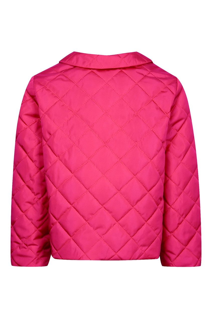 фото Розовая стеганая куртка с контрастной отделкой gucci