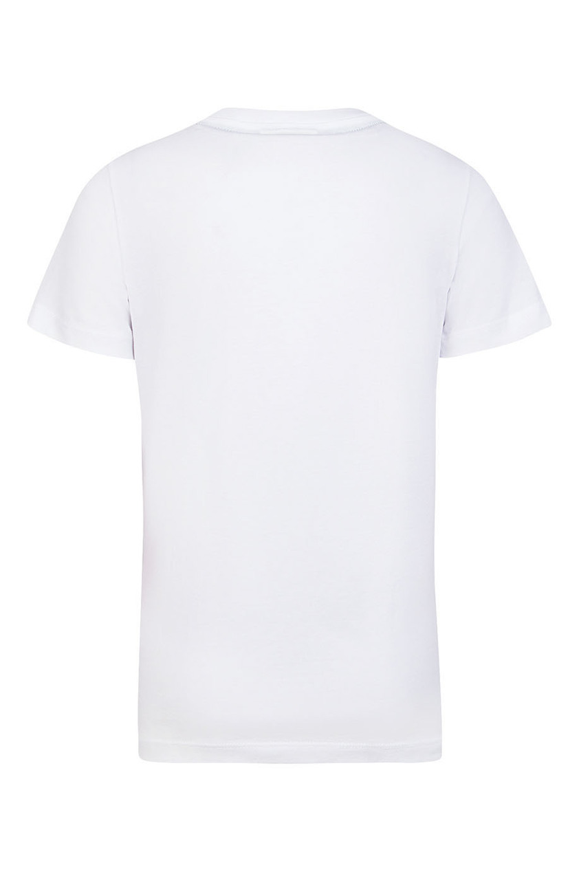 фото Белая футболка с ярким рисунком fendi