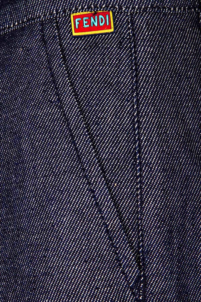 фото Расклешенные темно-синие шорты fendi