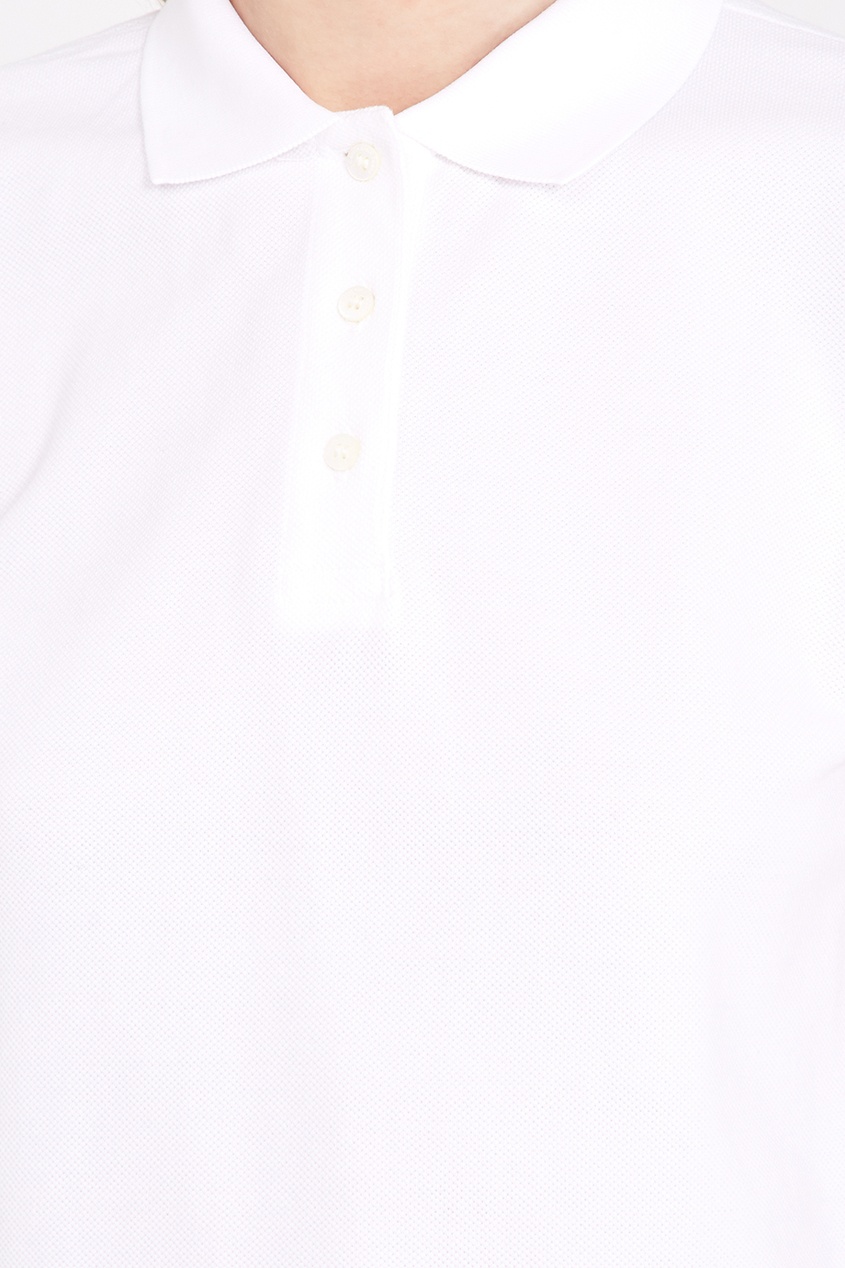фото Белая футболка-поло из хлопка calvin klein