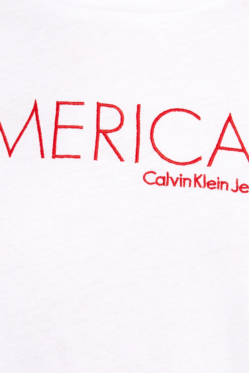 фото Футболка с надписью american calvin klein