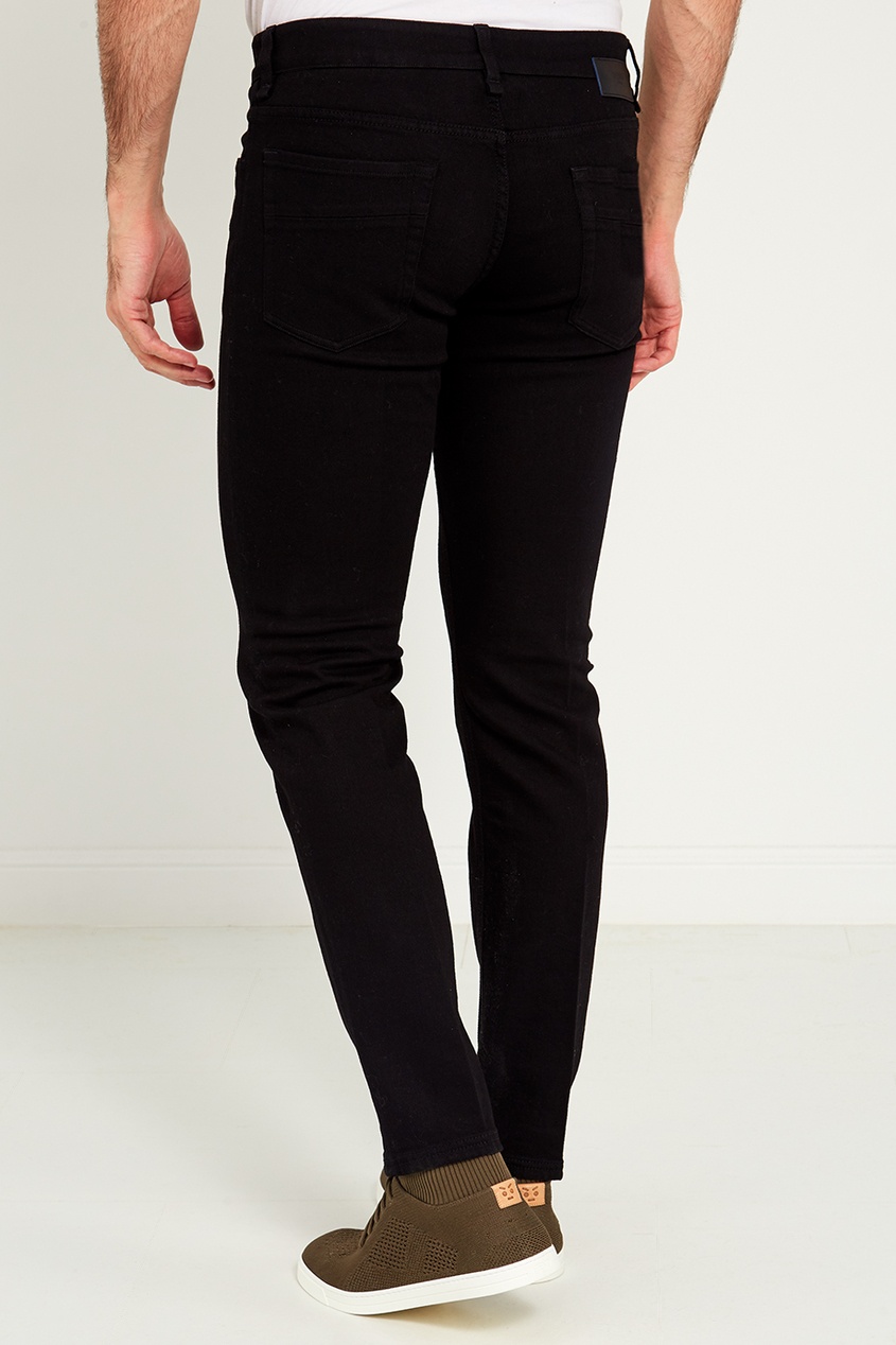 фото Черные джинсы с аппликацией fendi