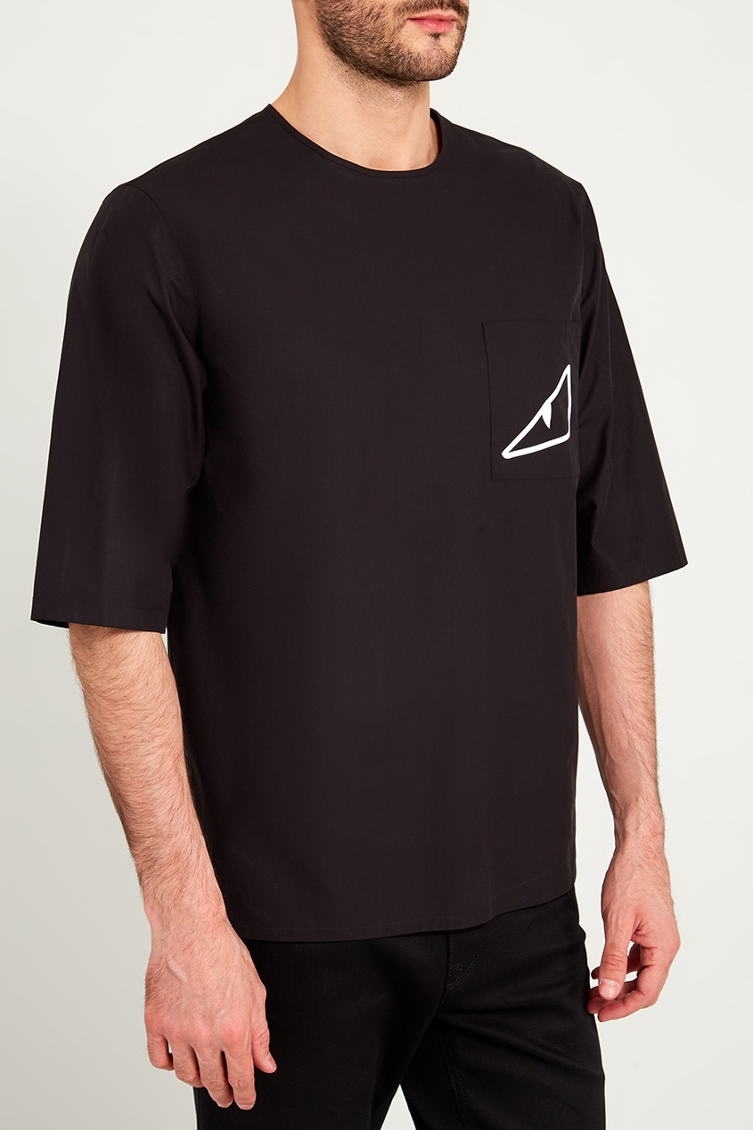 фото Черная футболка с принтом Fendi