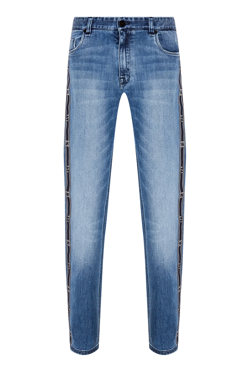 фото Зауженные синие джинсы Fendi