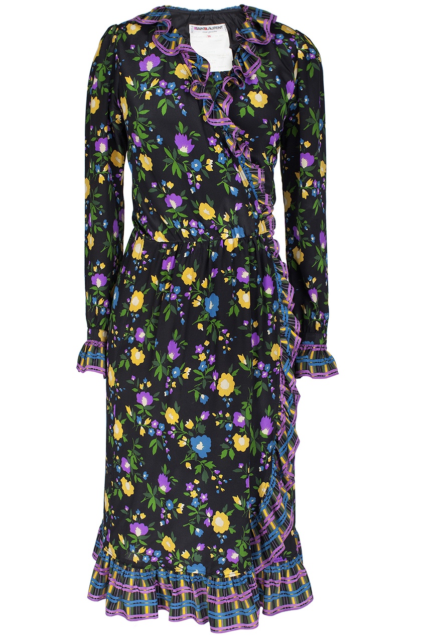 фото Шелковое платье(70-е гг.) продано yves saint laurent vintage