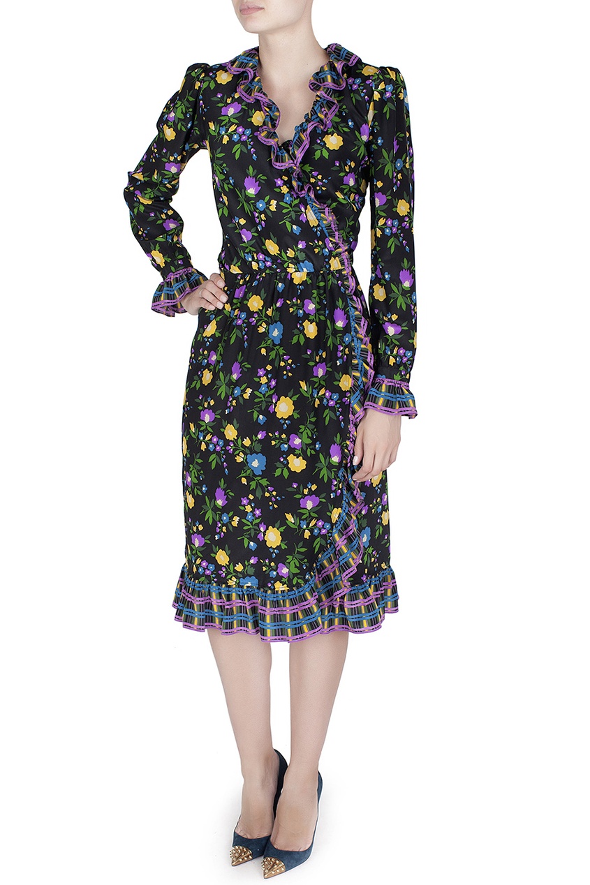 фото Шелковое платье(70-е гг.) продано yves saint laurent vintage