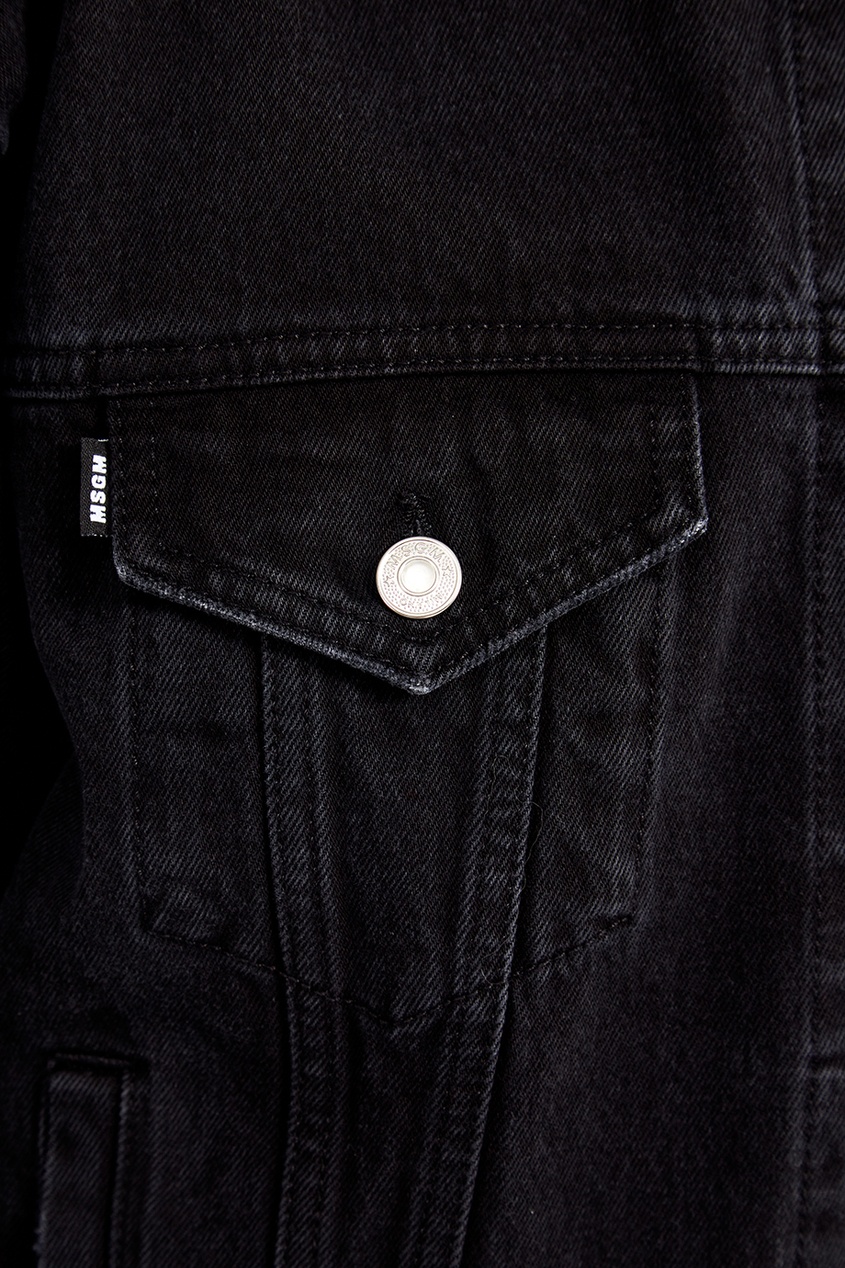 фото Черная джинсовая куртка Msgm