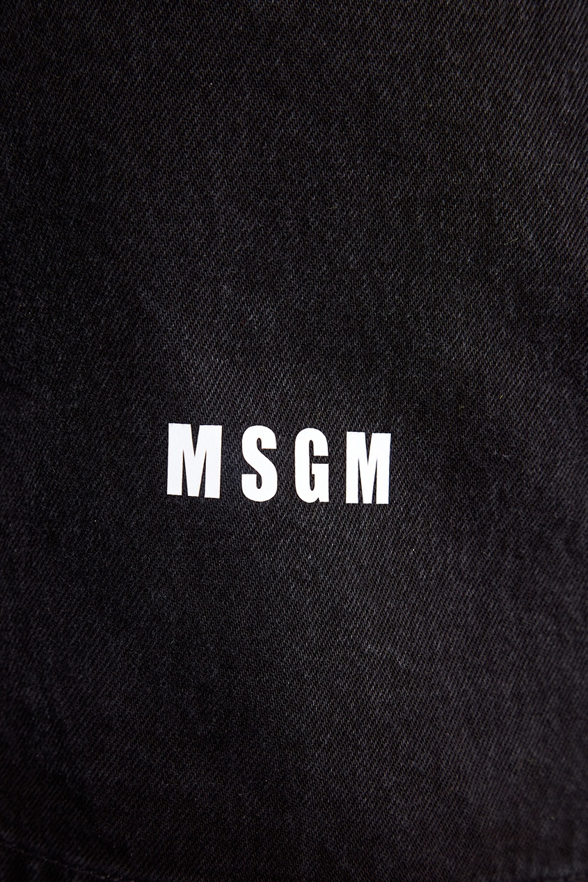 фото Черная джинсовая юбка Msgm