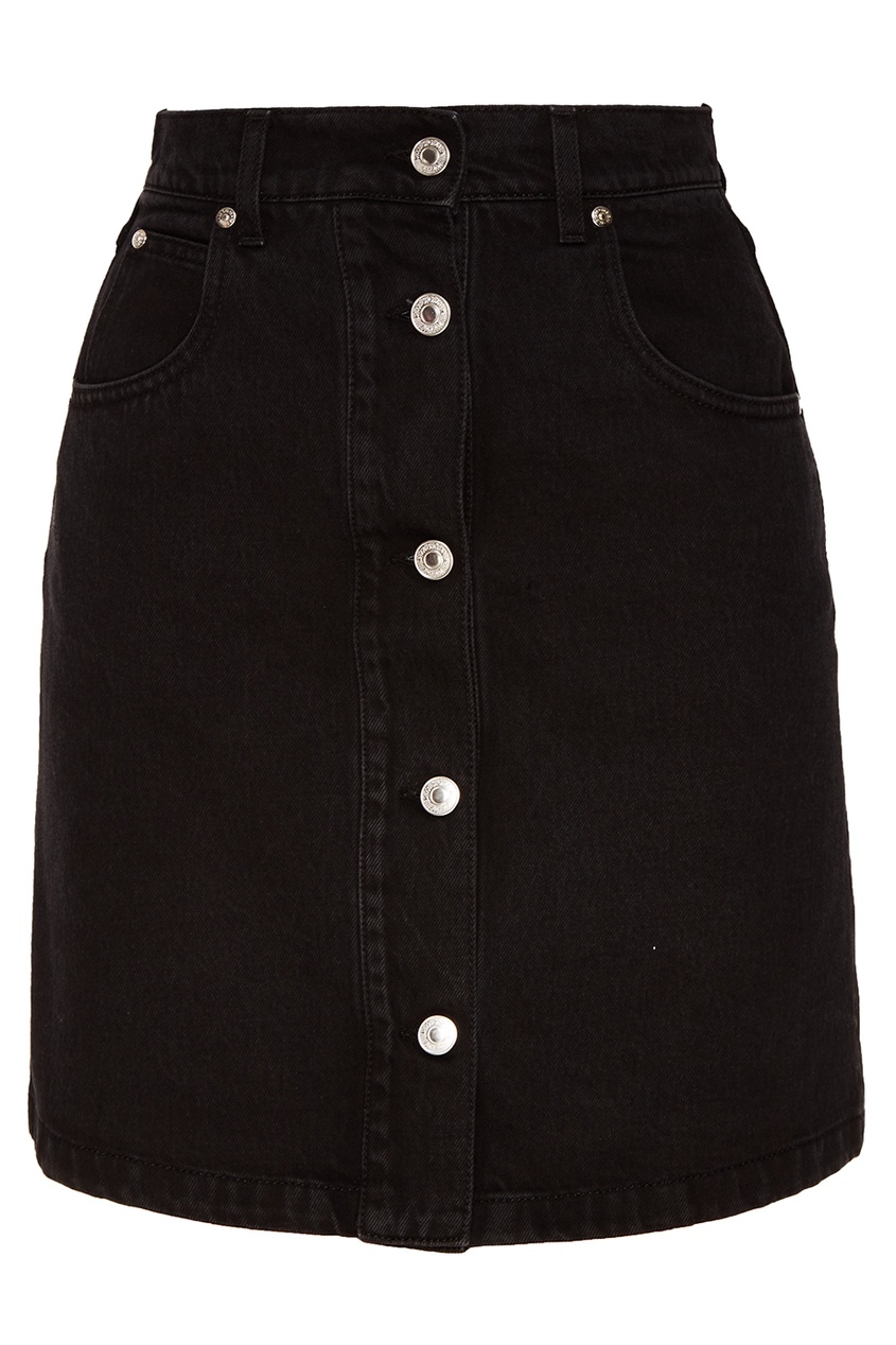 фото Черная джинсовая юбка msgm