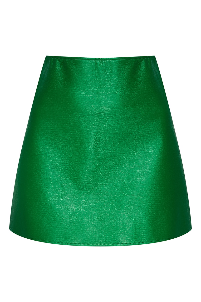 фото Зеленая юбка-мини из хлопка Courreges