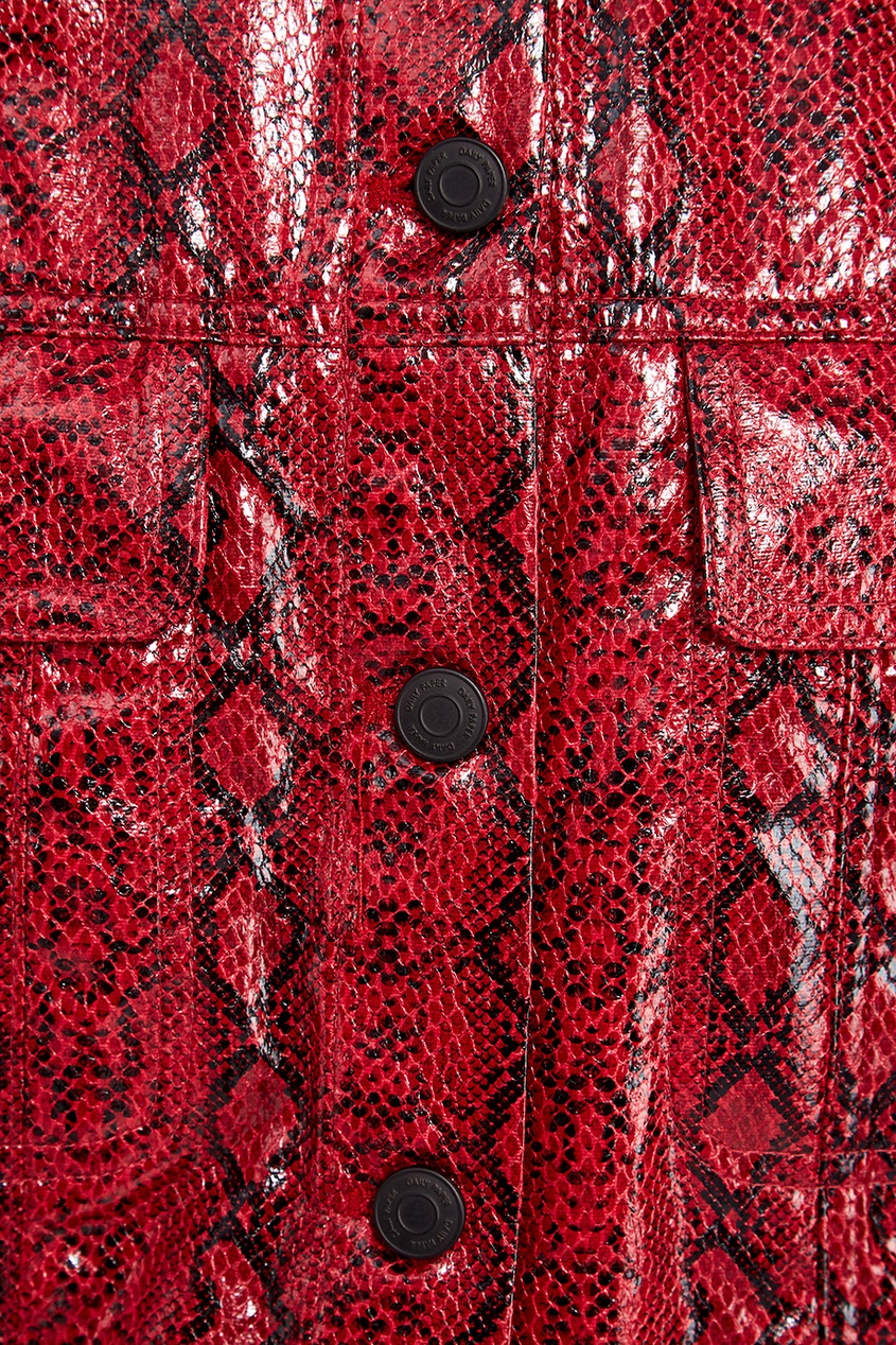 фото Красная куртка со змеиным принтом daily paper