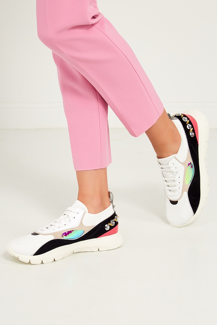 

Кроссовки из кожи и текстиля Garavani, Multicolor