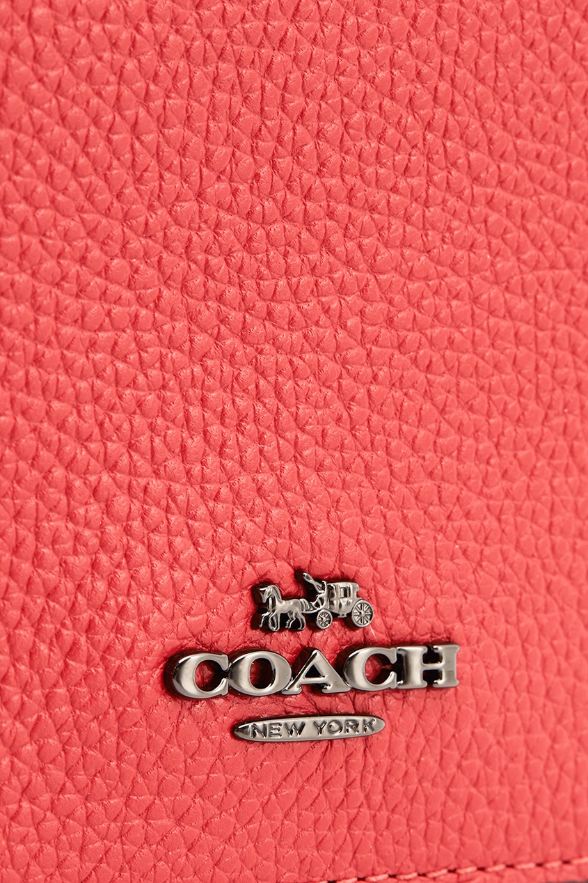 фото Сумка кораллового оттенка foldover coach