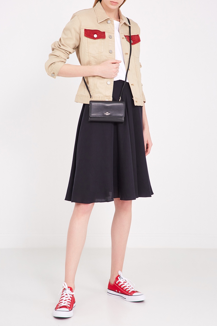 

Черный клатч с логотипом Phone Crossbody