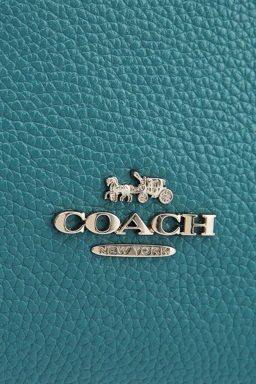 фото Бирюзовая сумка с логотипом clarkson hobo coach