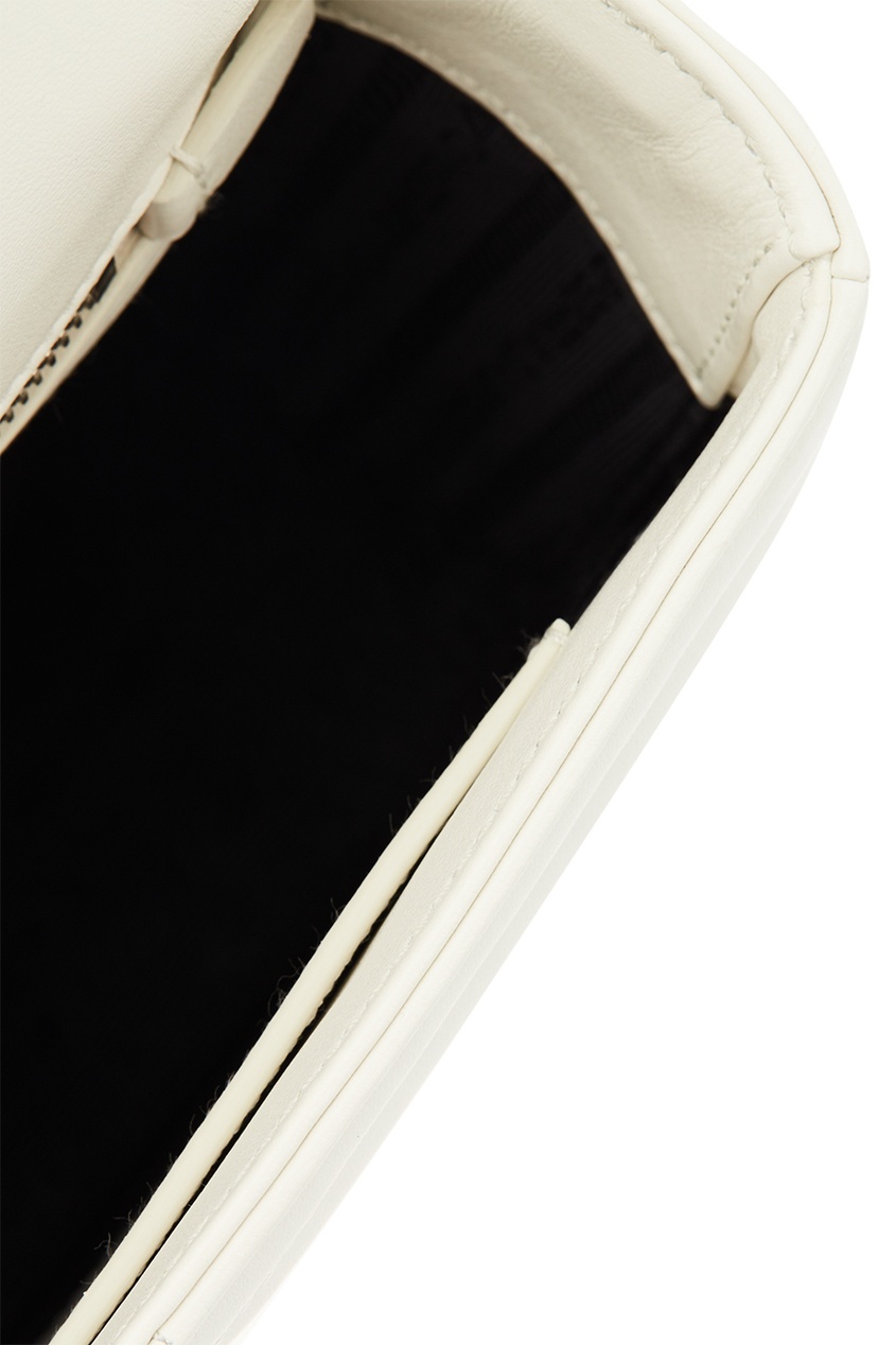 Белая стеганая сумка из кожи Diagramme