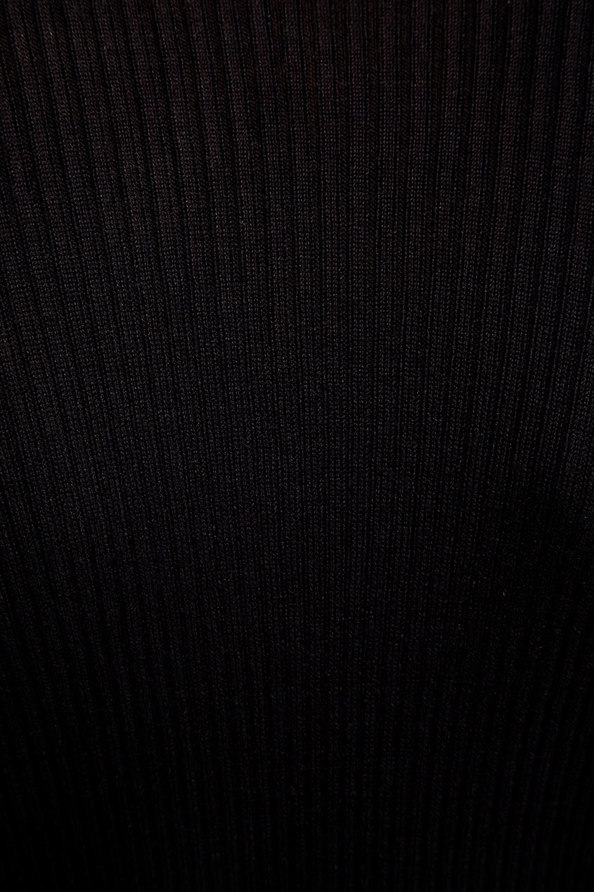 фото Черная водолазка из шерсти и шелка prada