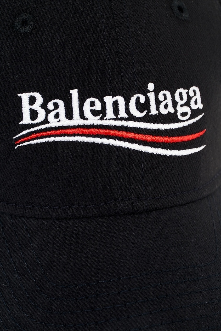 фото Черная хлопковая кепка balenciaga