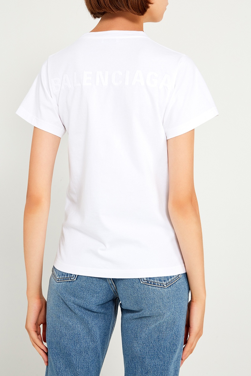 фото Белая футболка из хлопка balenciaga