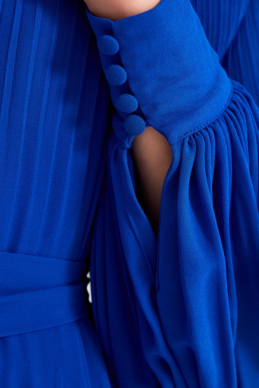фото Синее плиссированное платье akhmadullina dreams