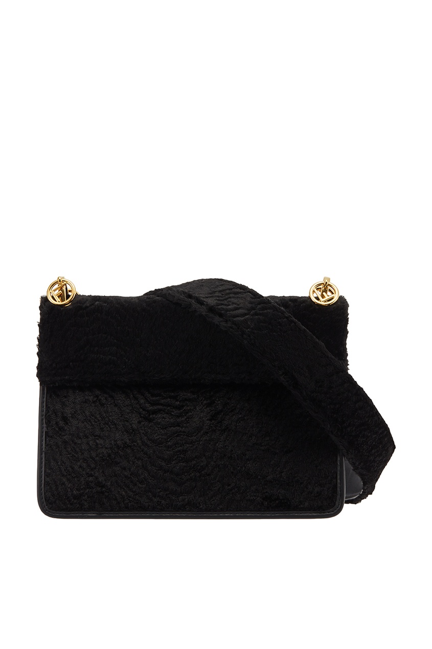 фото Черная сумка из бархата Fendi