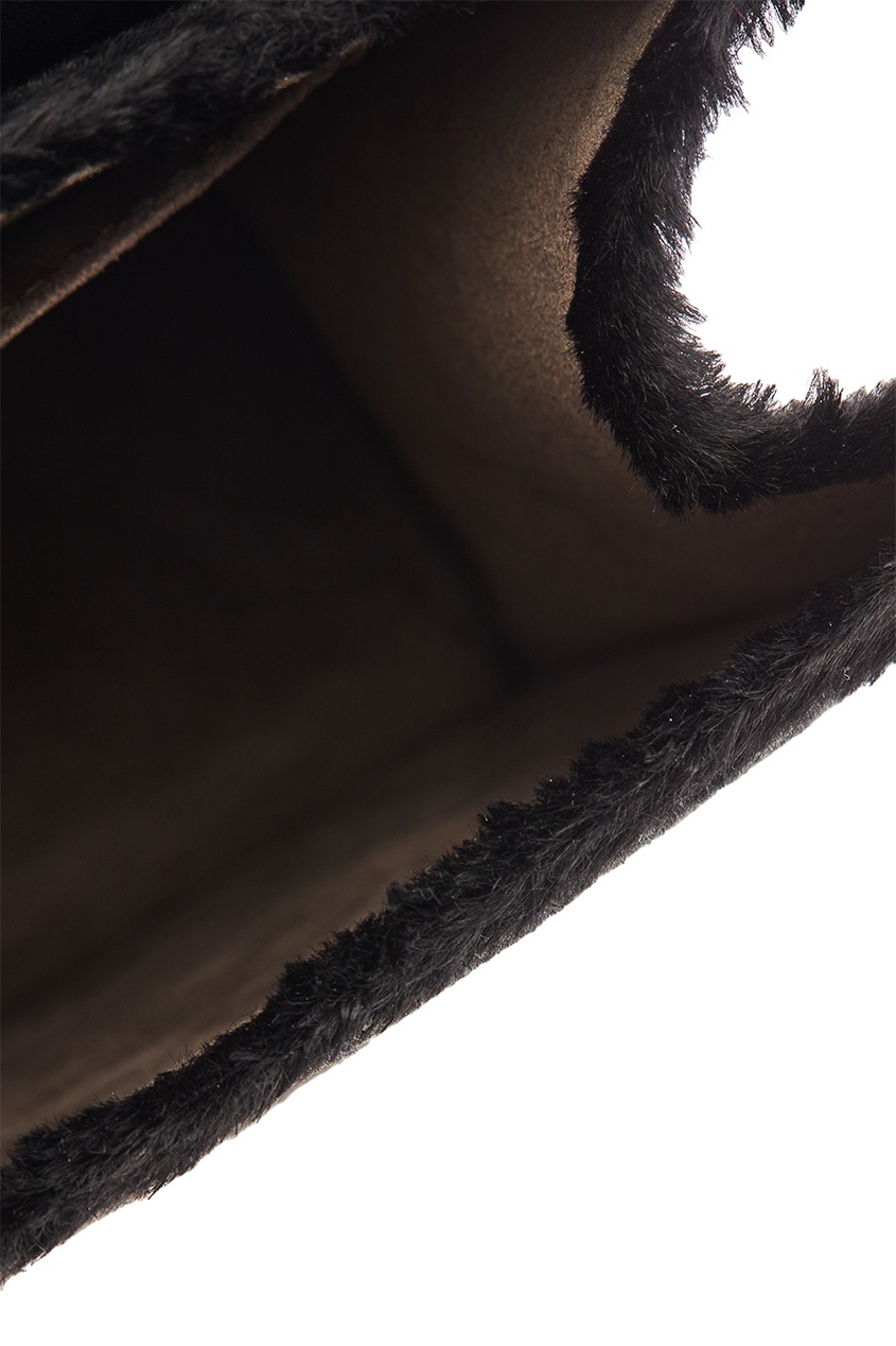 фото Черная сумка из бархата Fendi