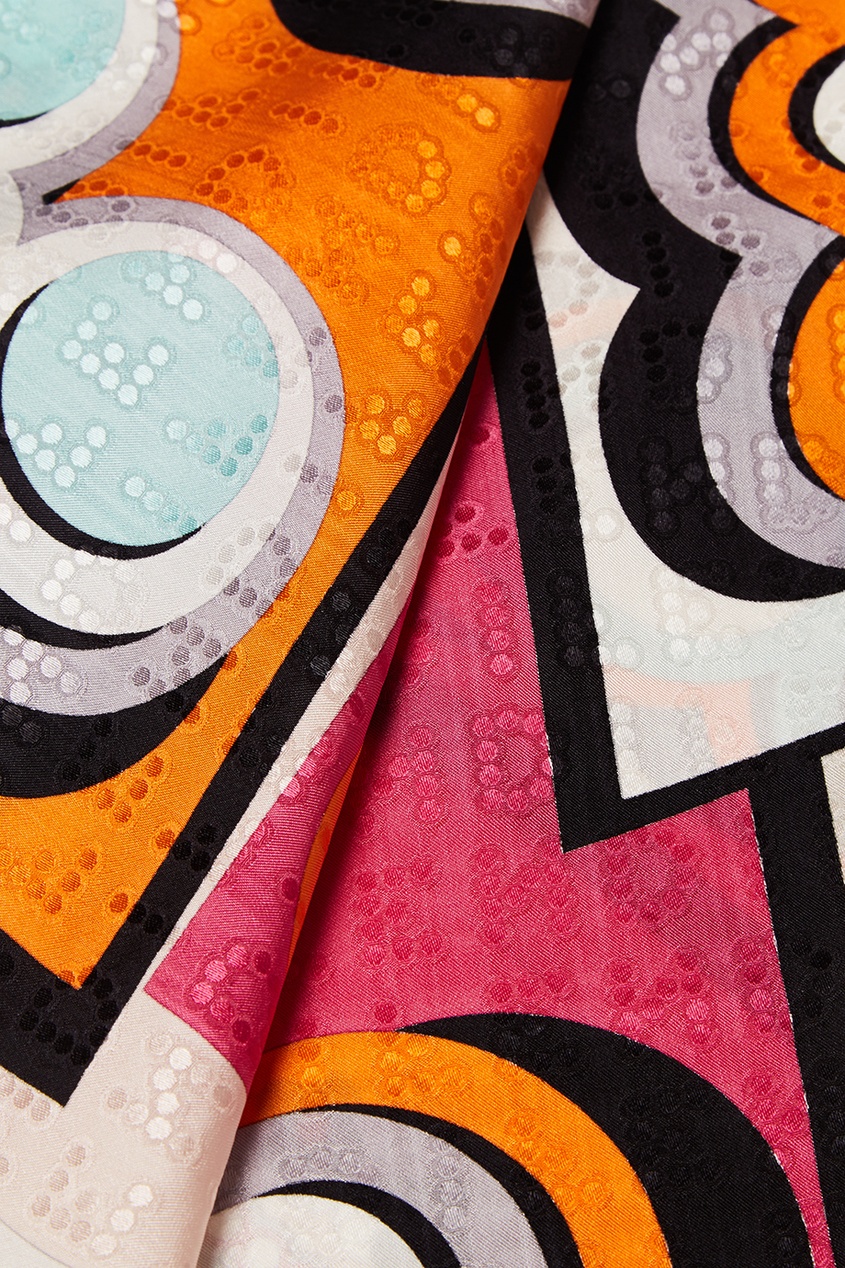 фото Шелковый платок с логотипом fendi