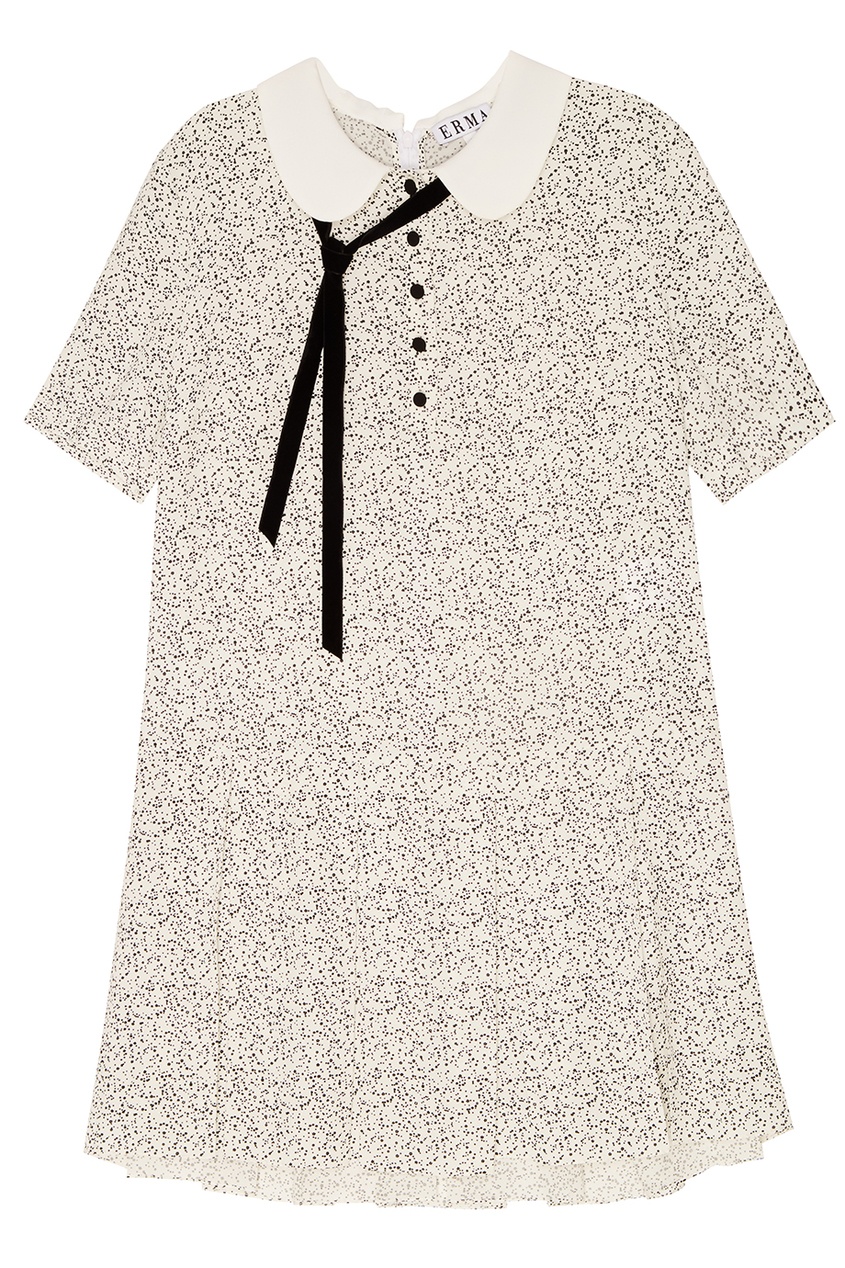 фото Белое платье с точками erma