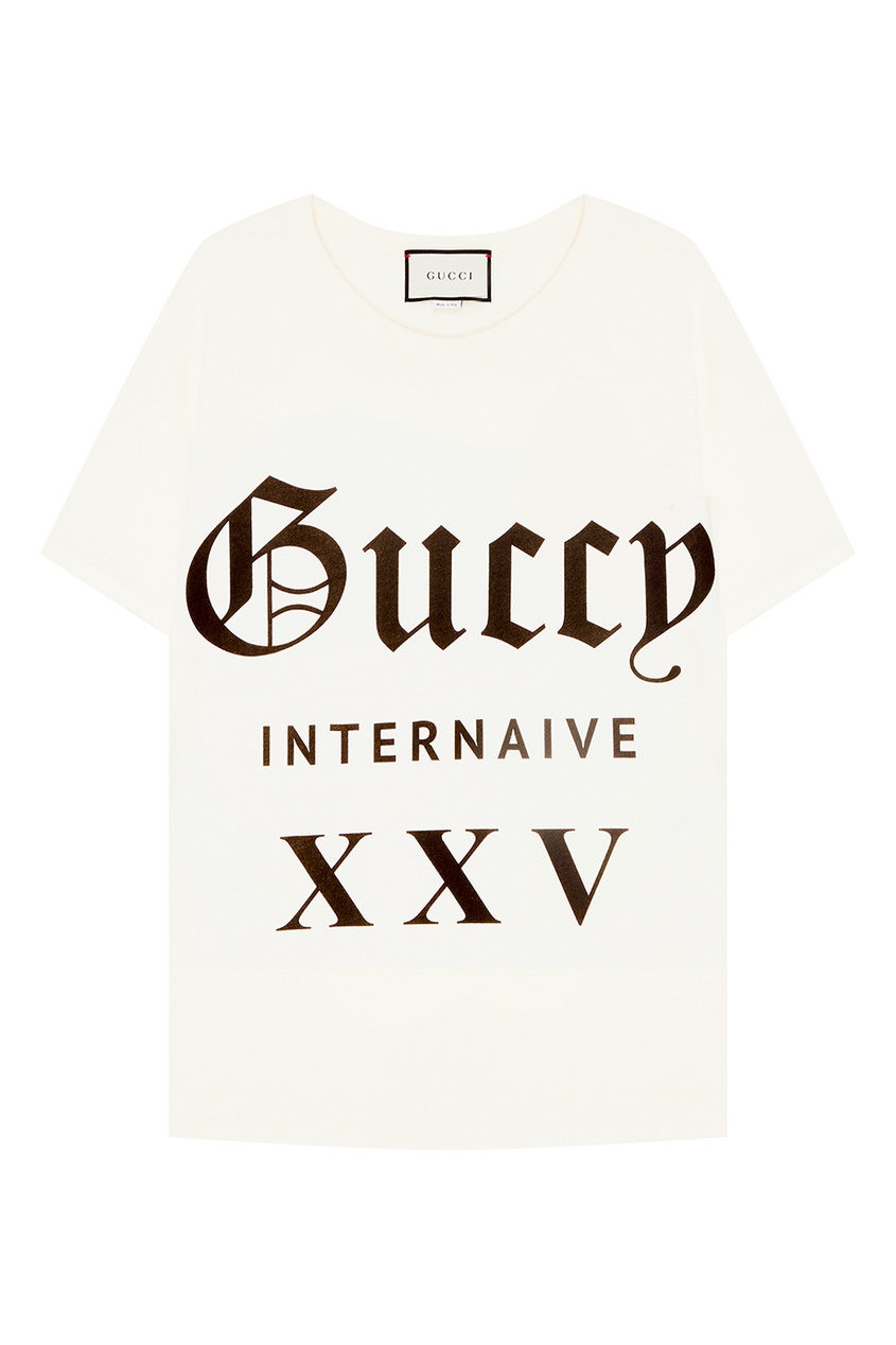 фото Хлопковая футболка с логотипом Gucci