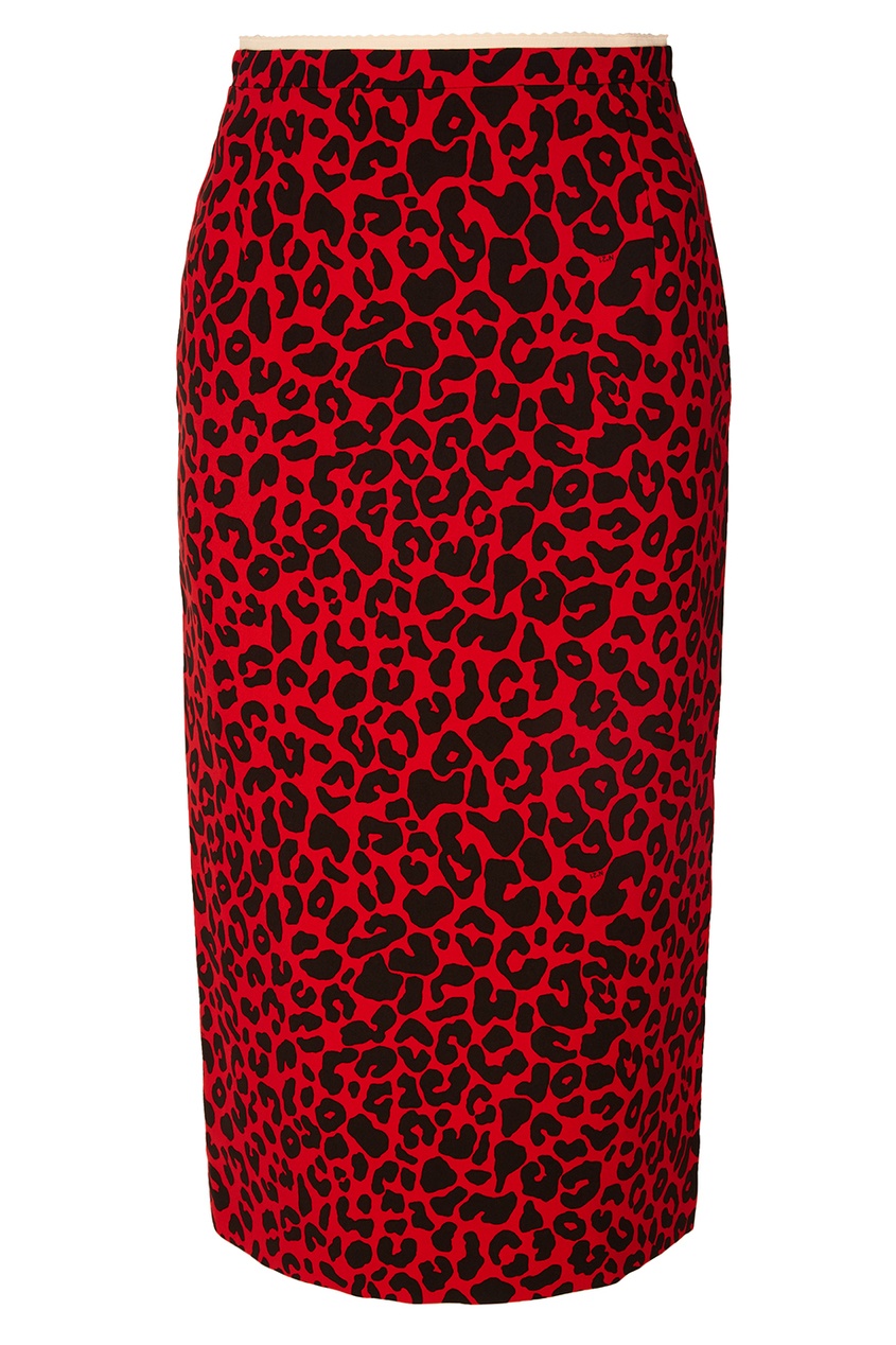 фото Красная юбка с леопардовым принтом no.21