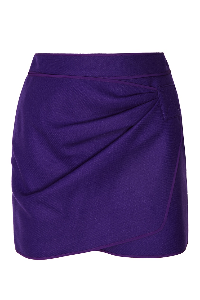 фото Фиолетовая юбка-мини с драпировкой no.21