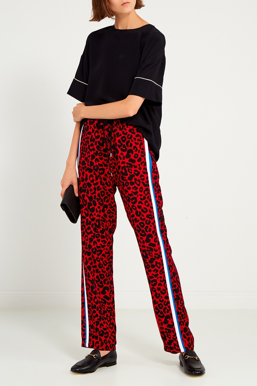 фото Красные брюки с леопардовым принтом No.21