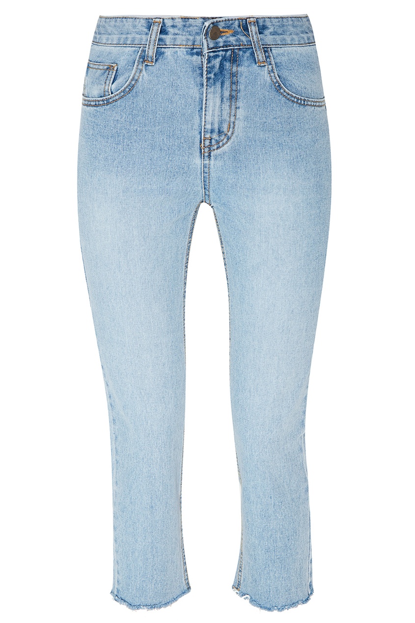 фото Голубые выбеленные джинсы с обрезанными краями d.o.t.127