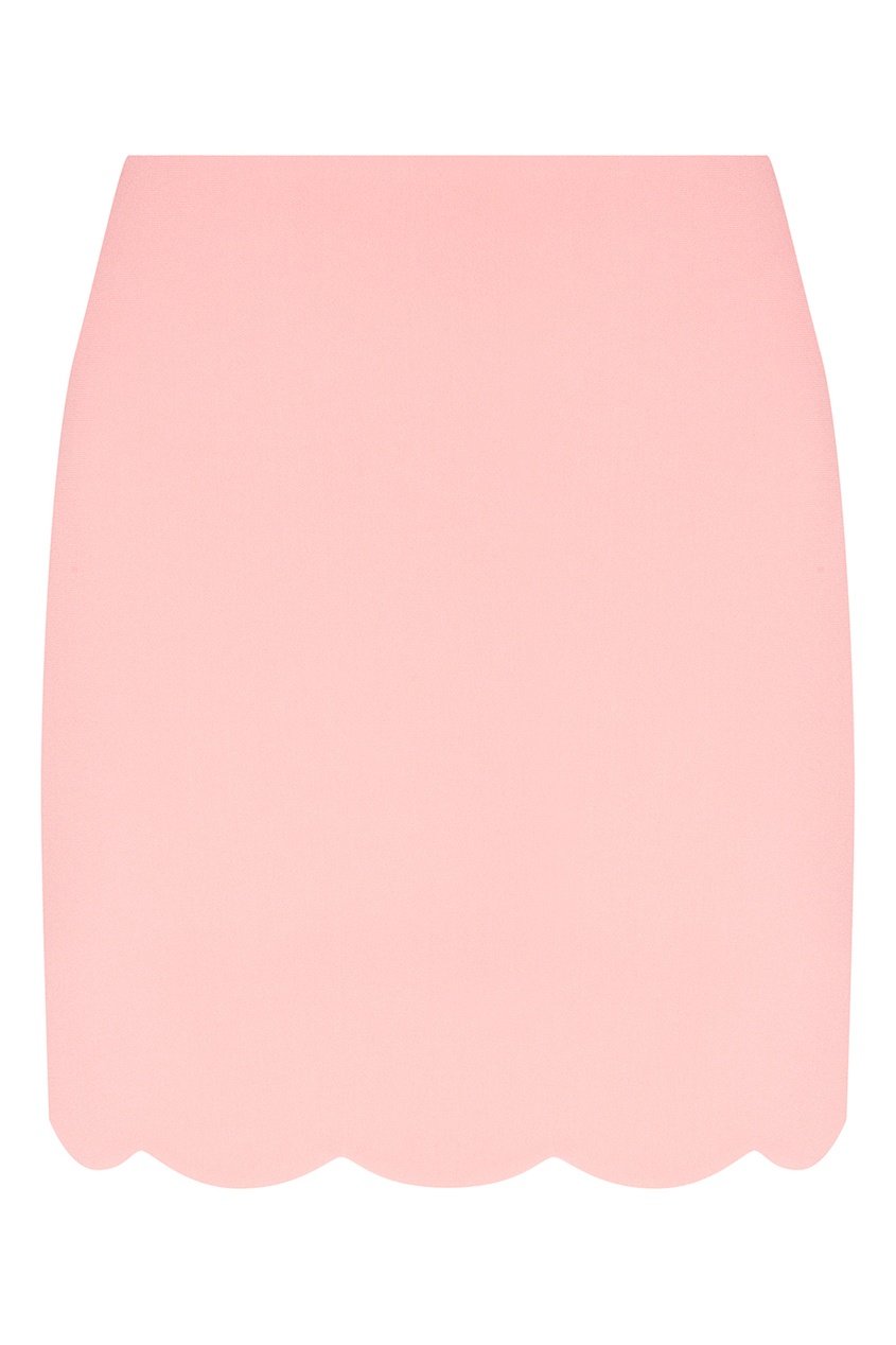 фото Розовая юбка с фигурной отделкой miu miu