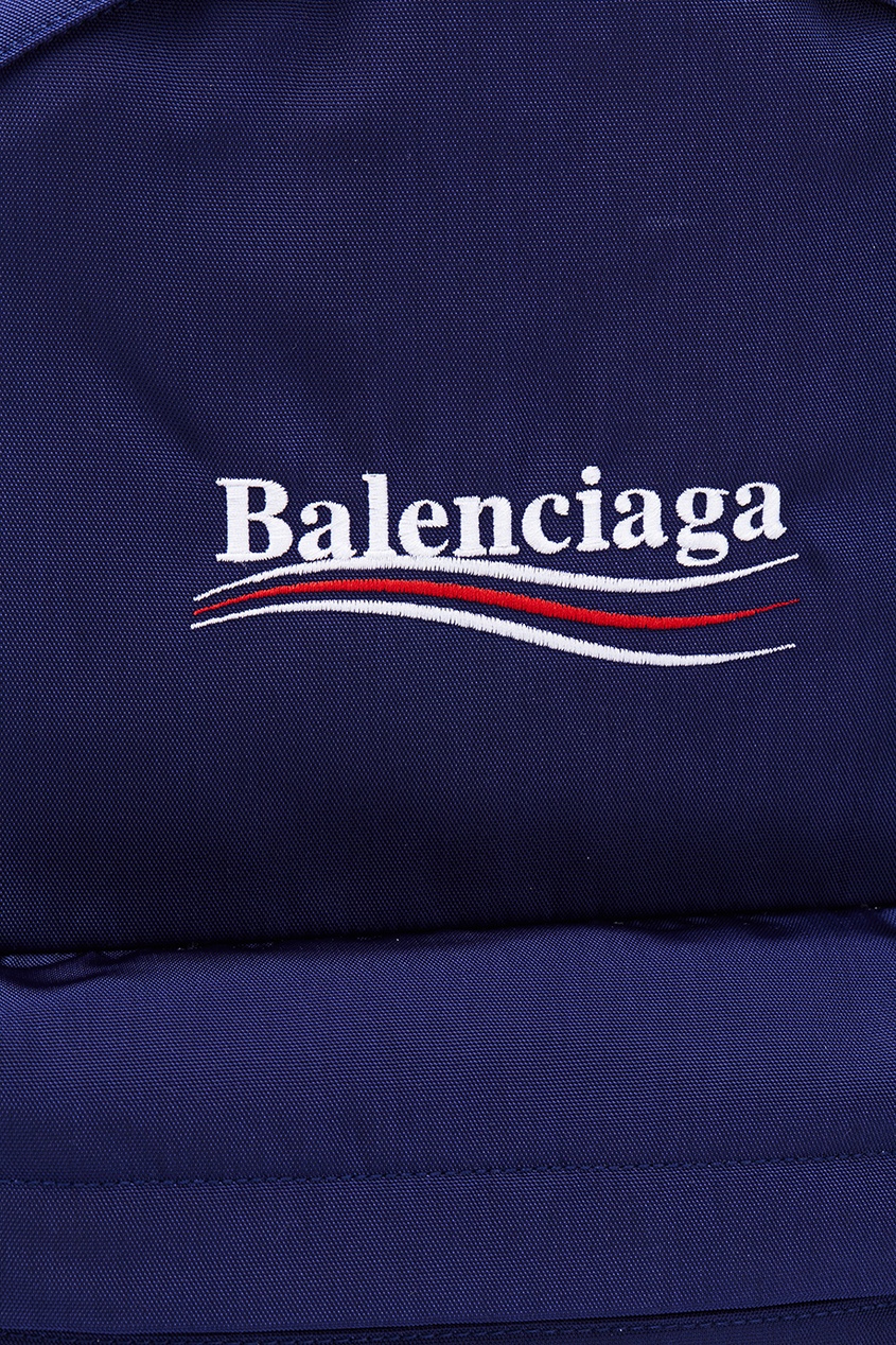фото Синий рюкзак с логотипом balenciaga