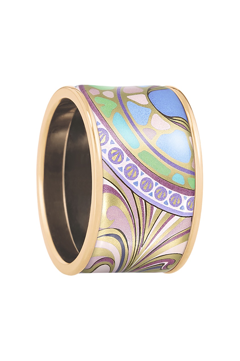 Позолоченное кольцо с эмалью