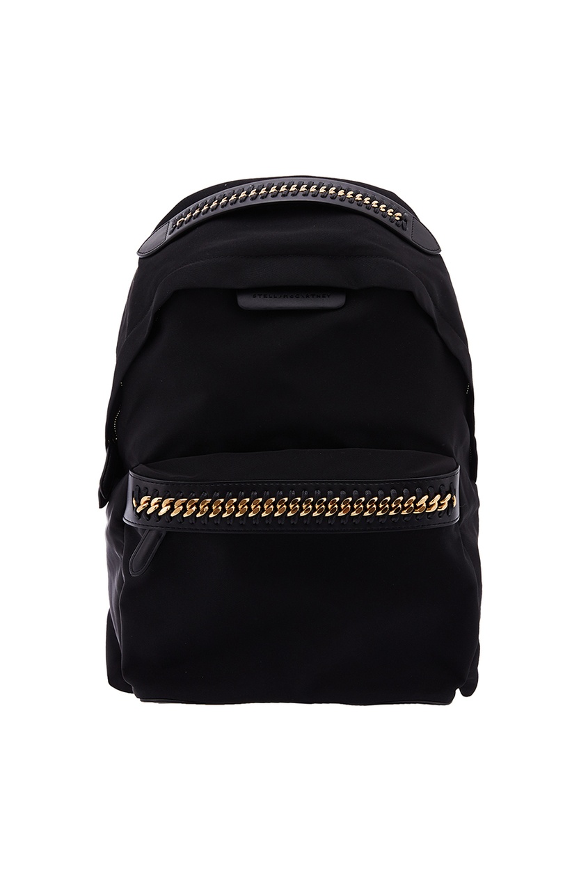 Черный рюкзак с отделкой из цепочки