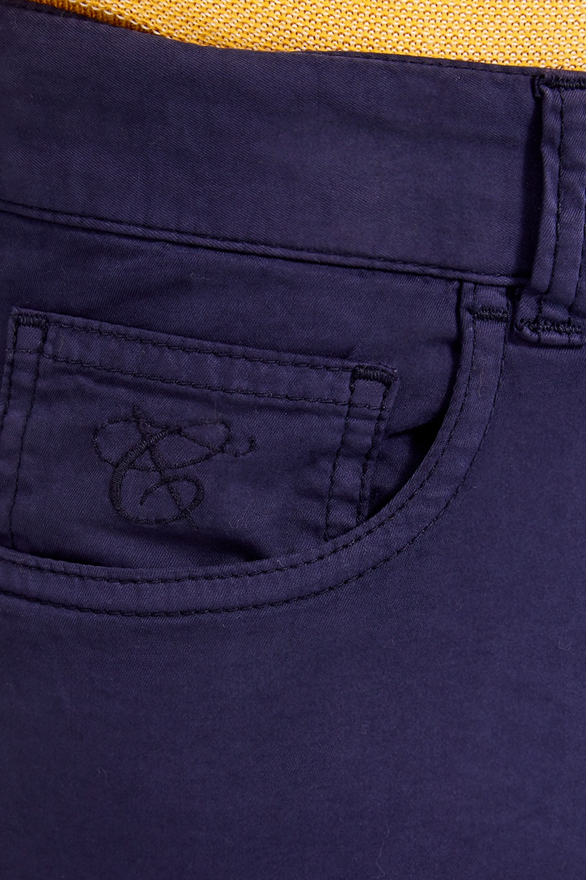 фото Синие хлопковые брюки Canali