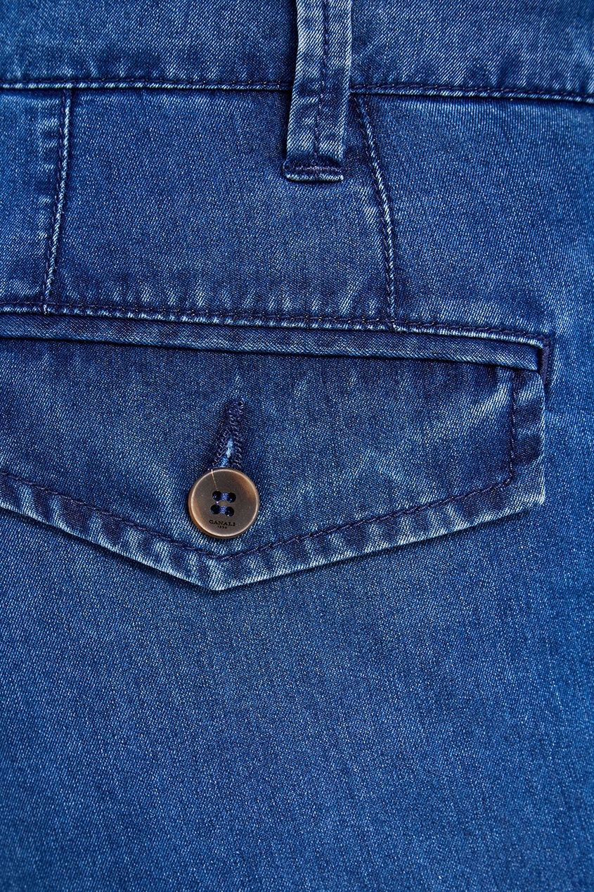 фото Голубые джинсовые шорты canali