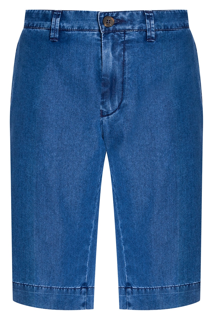 фото Голубые джинсовые шорты canali