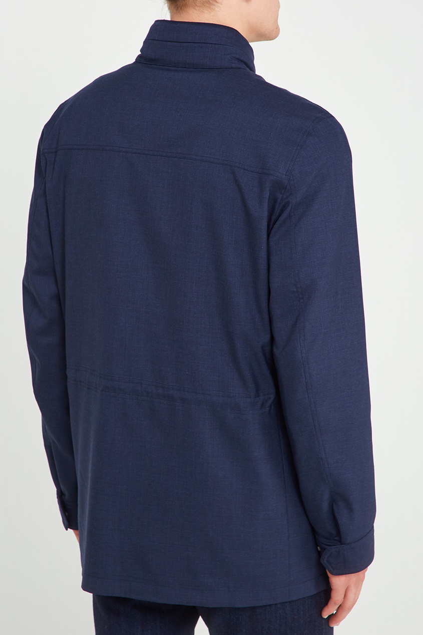 фото Синяя куртка из кашемира canali