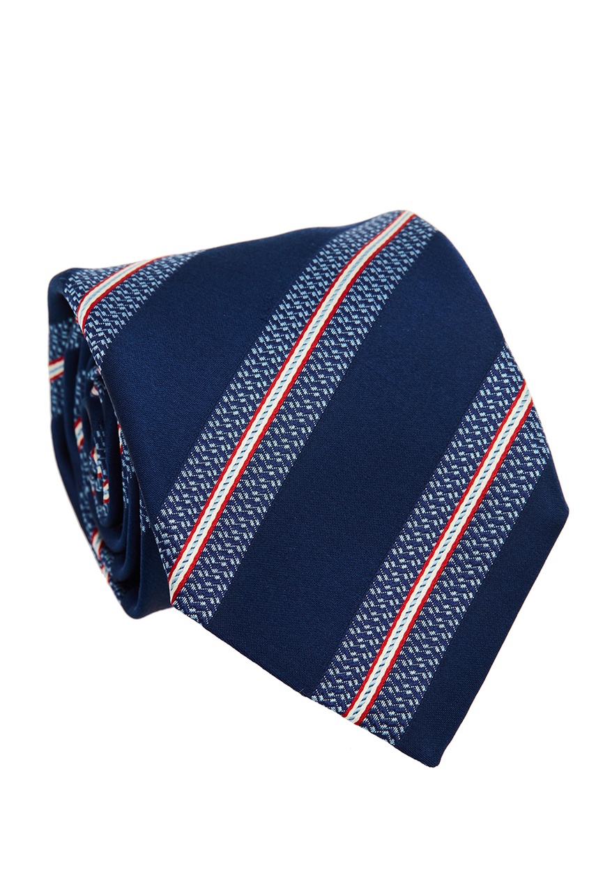 фото Шелковый галстук в полоску Canali