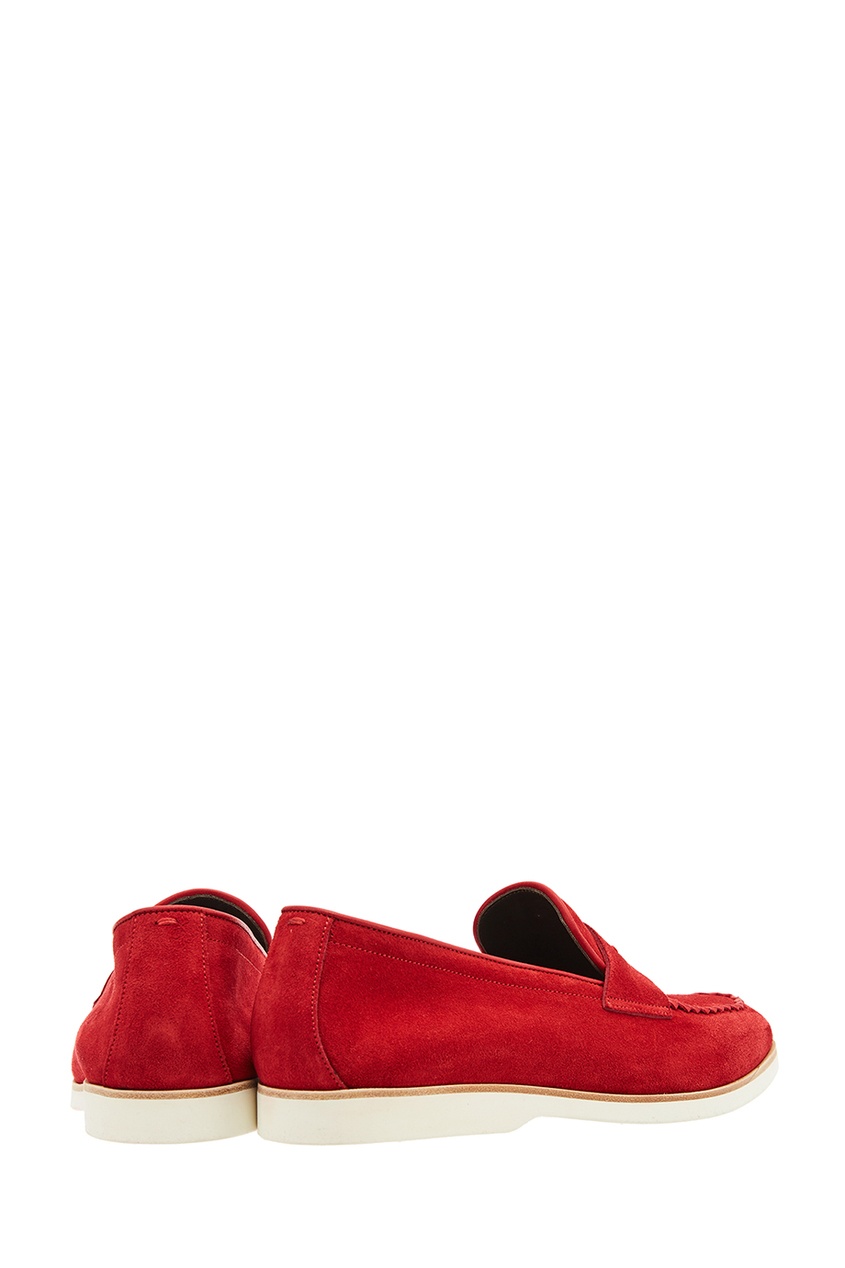 фото Красные замшевые туфли Canali