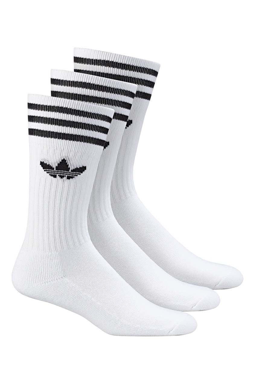 фото Белые носки с тройной полоской adidas