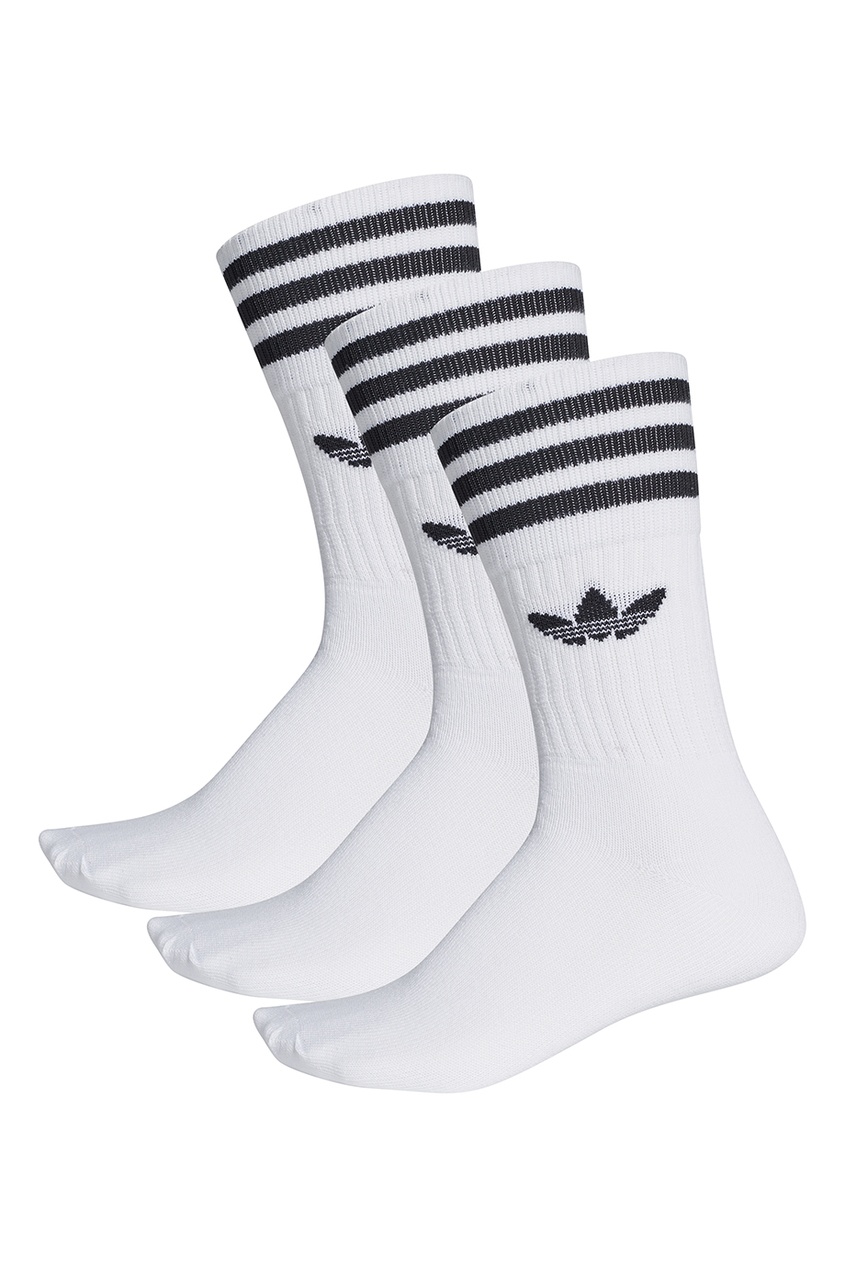 фото Белые носки с тройной полоской adidas