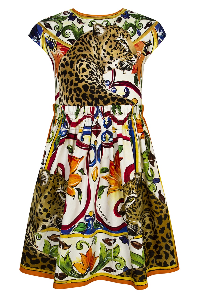 фото Платье с леопардами dolce&gabbana